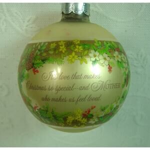 VINTAGE HALLMARK ORNAMENT-MOTHER GLASS BALL-1979-NO BOX